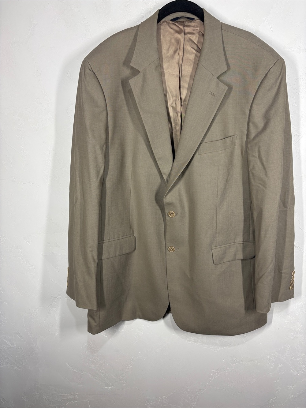 346 Brooks Brothers Men's Classic Taupe Blazer - Size 45 LG